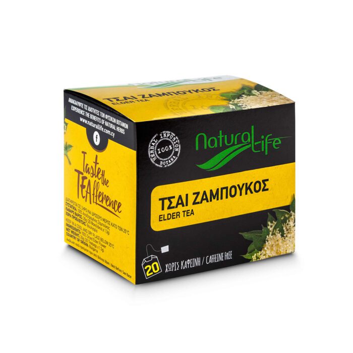 Natural Life Elderflower Herbal Tea Infusion x 20 Tea Bags Side