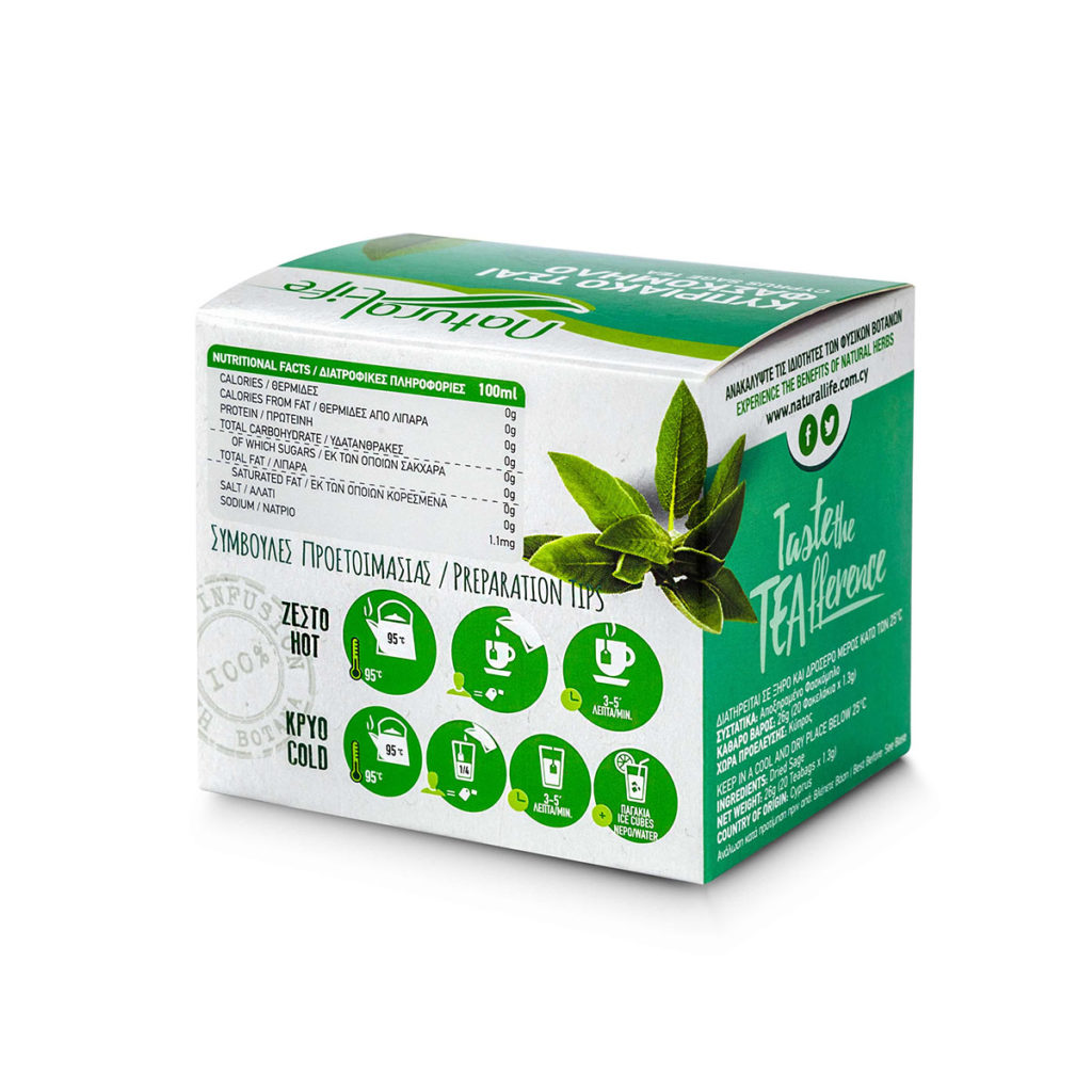 Natural Life Sage Herbal Infusion X 20 Tea Bags The Fine Harvest