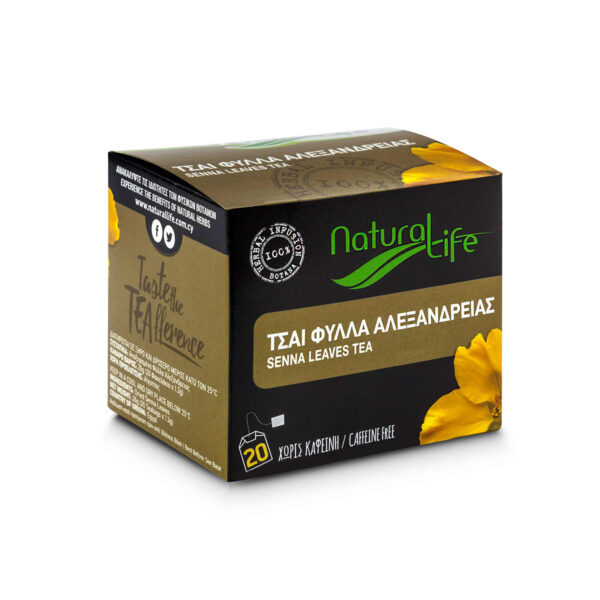 Natural Life Senna Leaves Herbal Tea Infusion x 20 Tea Bags Side