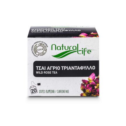 Natural Life Wild Rose Herbal Tea Infusion x 20 Tea Bags Front