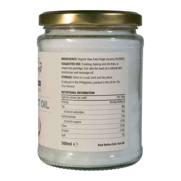 Organic Raw Extra Virgin Coconut Oil 500ml - Image 2