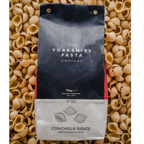 The Yorkshire Pasta Company Conchiglie Rigate Speciality High Quality Pasta 500g