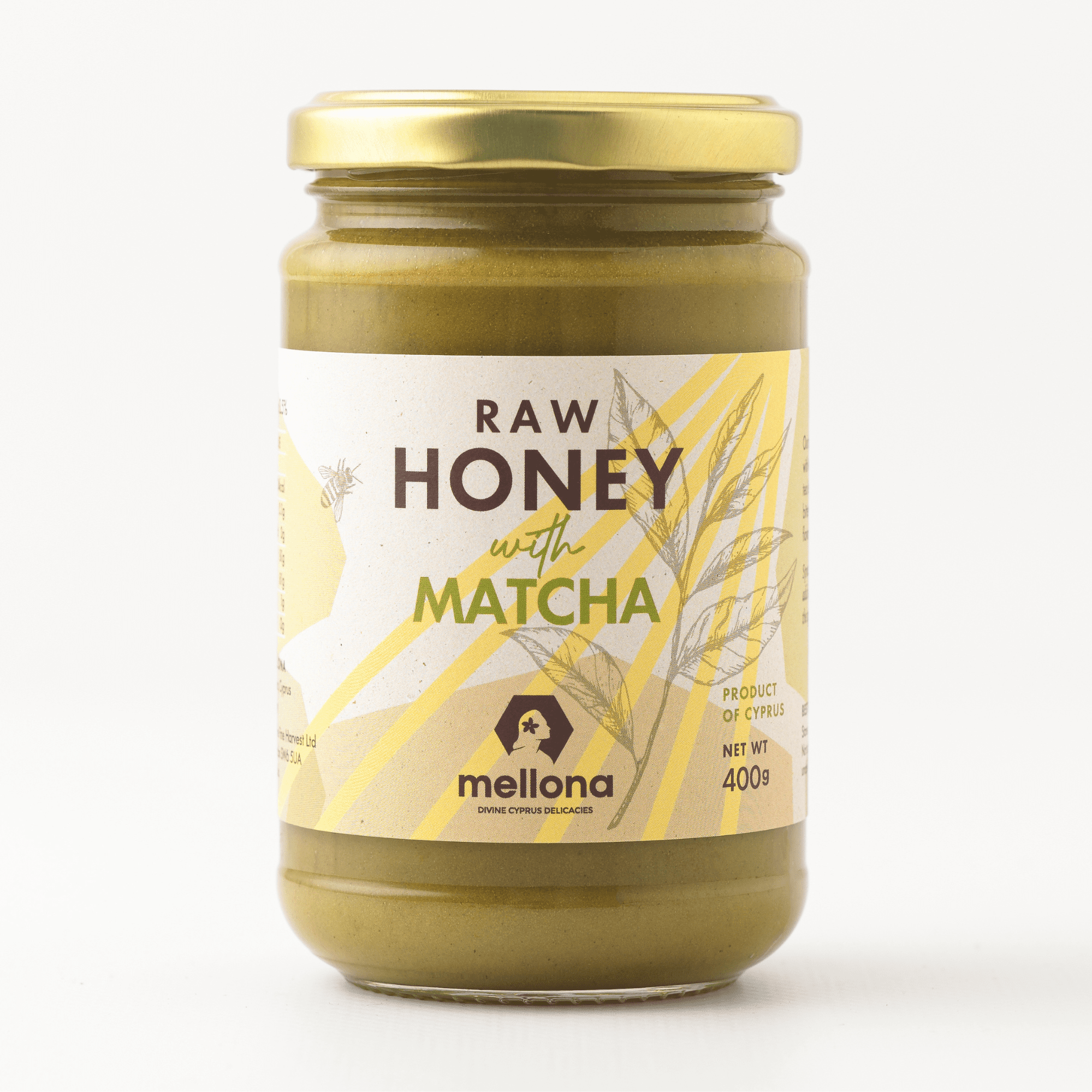 Mellona Raw Honey With Matcha 400g Mellona Raw Honey With Matcha 400g