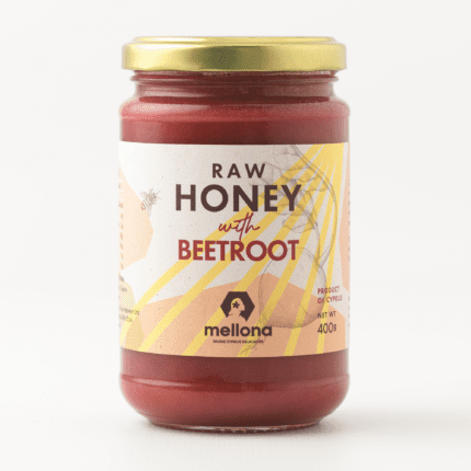 Mellona Raw Wildflower Honey with Beetroot 400g