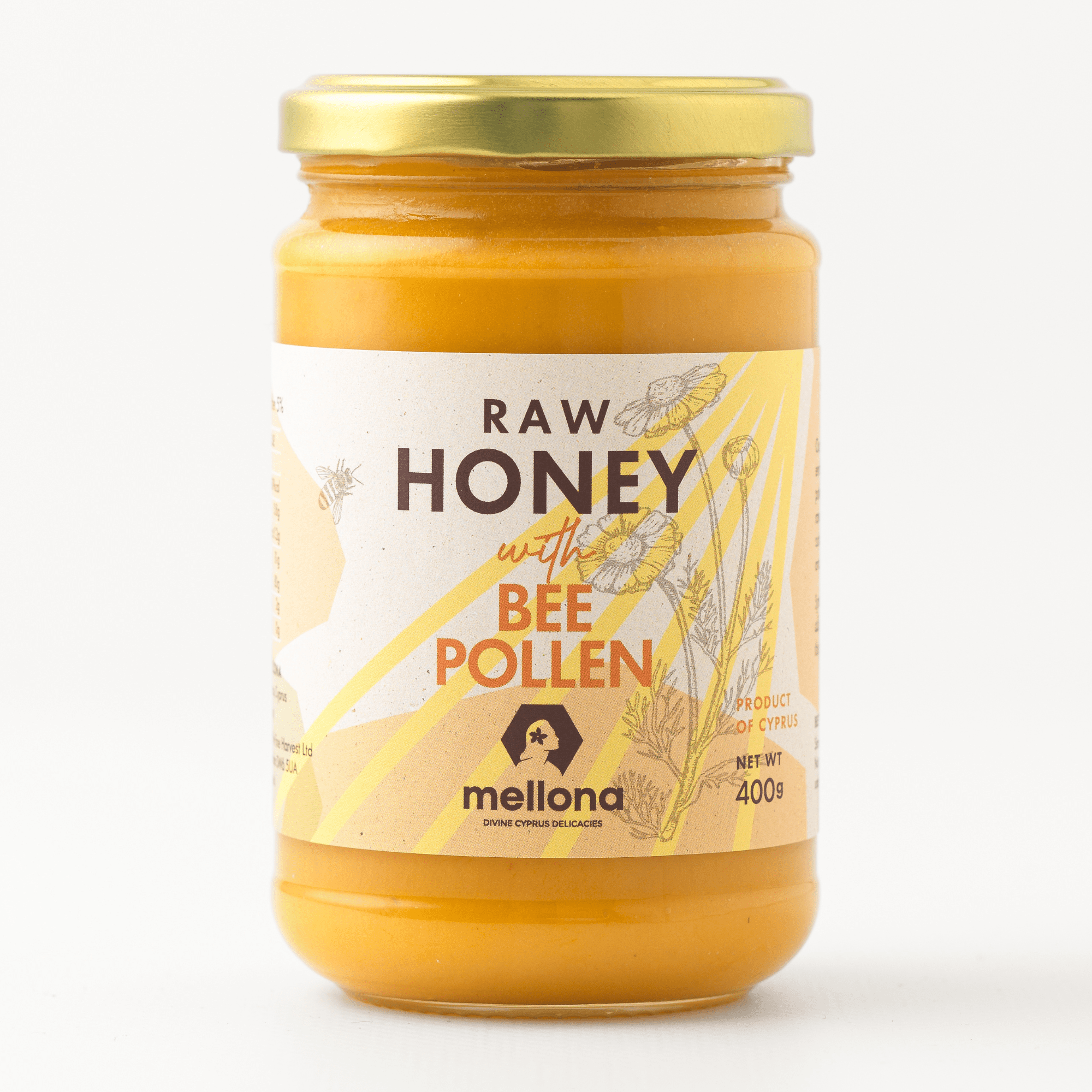 Mellona Raw Wildflower Honey with Pollen 400g Mellona Raw Wildflower Honey with Pollen 400g
