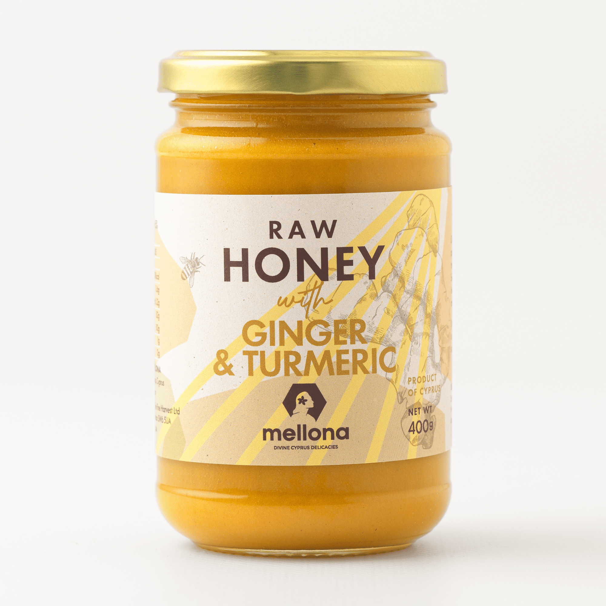 Mellona Raw Wildflower Honey with Turmeric and Ginger 400g Raw Honey with Turmeric and Ginger 400g - Image 1