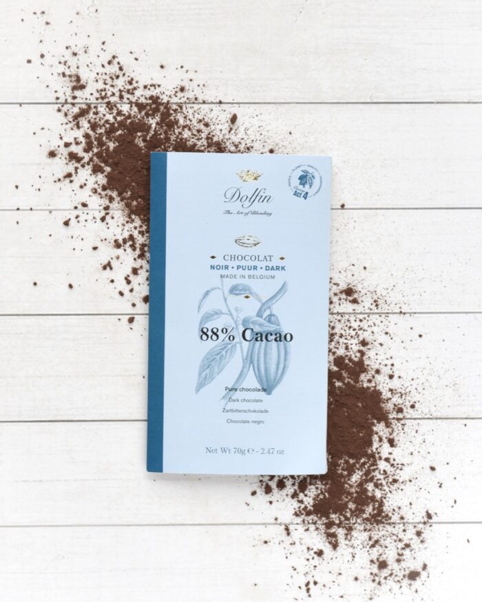 DOLFIN Belgian Dark Chocolate Bar 88% Cocoa 70g