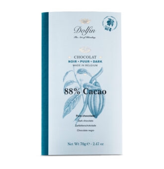 DOLFIN Belgian Dark Chocolate Bar 88% Cocoa 70g