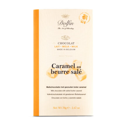 DOLFIN Belgian milk chocolate bar with salted butter caramel 70g