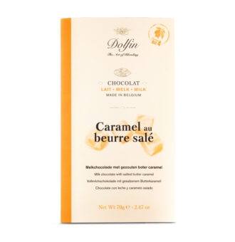 DOLFIN Belgian milk chocolate bar with salted butter caramel 70g