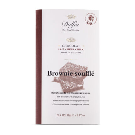 DOLFIN Belgian milk chocolate bar with crispy brownie 70g