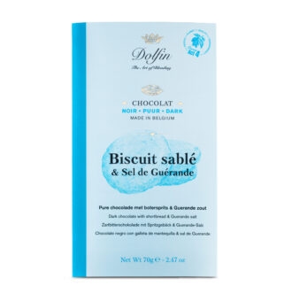 DOLFIN Belgian dark chocolate with shortbread and sea salt 70g
