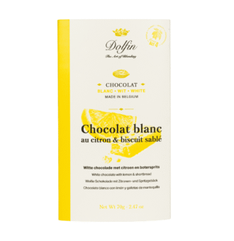 DOLFIN Belgian white chocolate with lemon and shortbread 70g