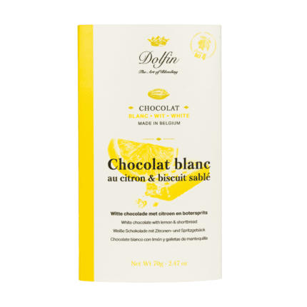 DOLFIN Belgian white chocolate with lemon and shortbread 70g