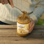 Mellona raw honey with Ceylon cinnamon spread jar
