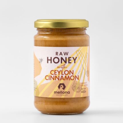 Mellona raw honey with matcha 400g